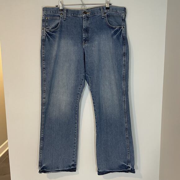 Wrangler Retro Jeans 40x34 Relaxed Fit Bootcut Men's Blue Denim WRT20TW Western - Picture 1 of 8